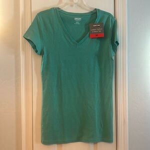 V Neck top, sea green